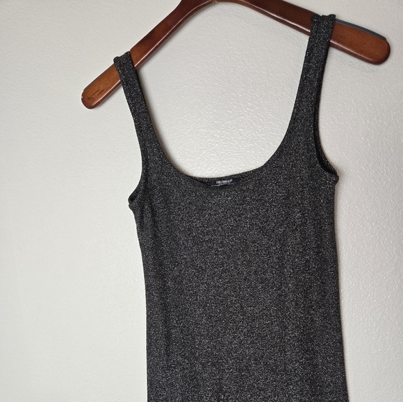 Zara Trafaluc 2017 Metallic Black Sheer Mini Slim Fit Dress Size Small - Picture 5 of 12